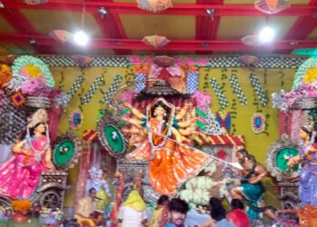 Nepali Hindus observing Maha Astami