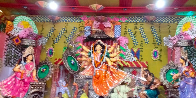 Nepali Hindus observing Maha Astami