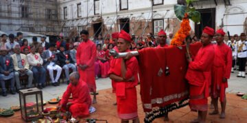 Nepali Hindus observing Fulpati today