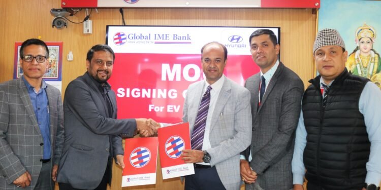 Laxmi Intercontinental and Global IME sign an MOU to extend financing on EVs