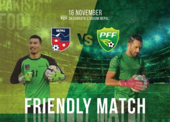 Nepal-Pakistan international friendly at 5:00 pm today