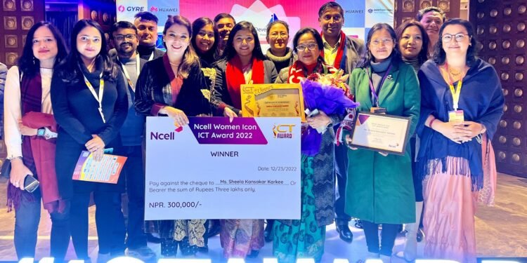 ‘Ncell Women Icon ICT Award 2022’ awarded to Sheela Kansakar Karkee