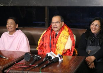 Senior leader Khanal returns home