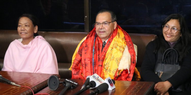 Senior leader Khanal returns home