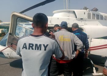 Two injured in fire airlifted to Kathmandu
