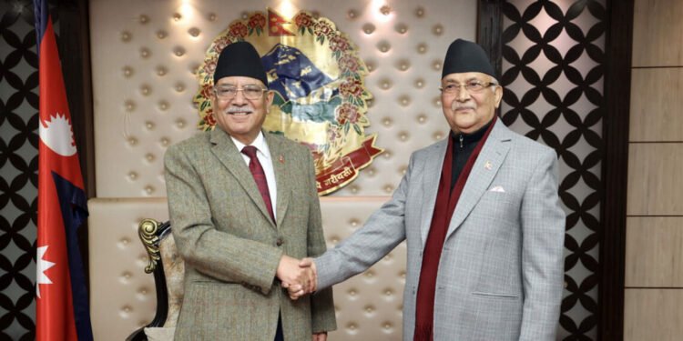 PM Dahal, Chair Oli meet