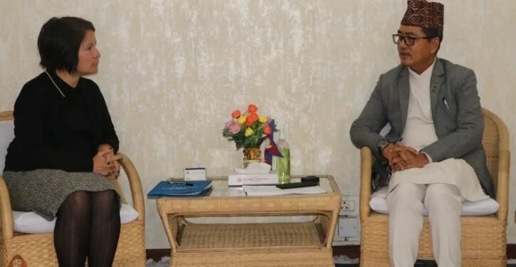 EU Ambassador Deprez pays courtesy call on DPM Lingden