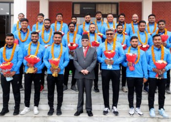 PM Dahal announces Rs 300,000 reward each for cricketers