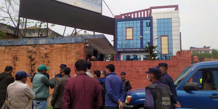 Investors protesting in front of NEPSE office arrested