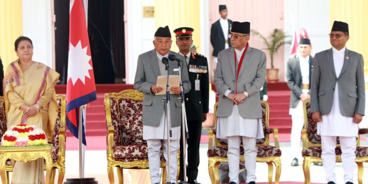Newly-elected President Paudel sworn in