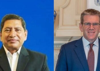 US Ambassador Thompson calls on DPM Shrestha and FM Dr Mahat