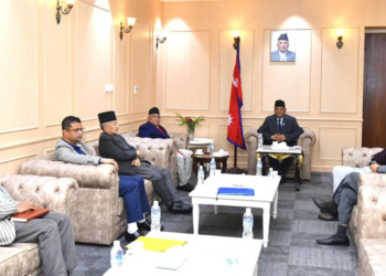 Three parties meet to discuss contemporary political issues