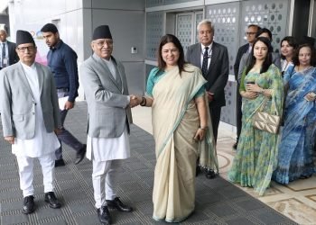 PM Dahal arrives in New Delhi