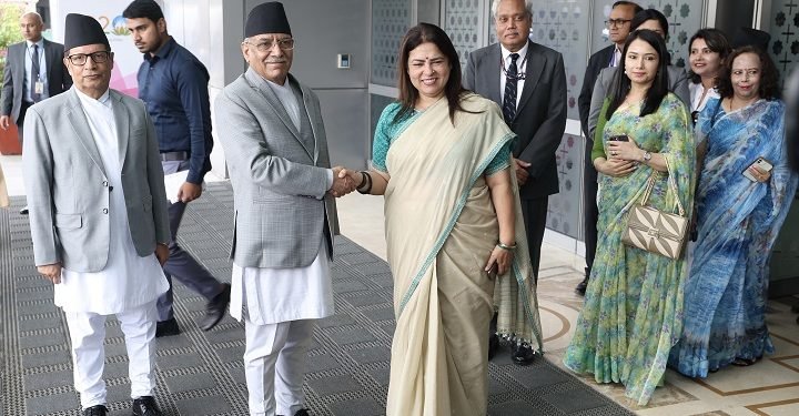 PM Dahal arrives in New Delhi