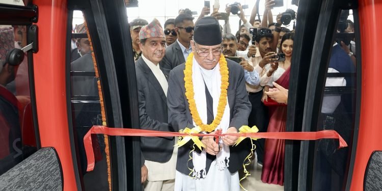 Prime Minister Dahal inaugurates Lumbini cable car
