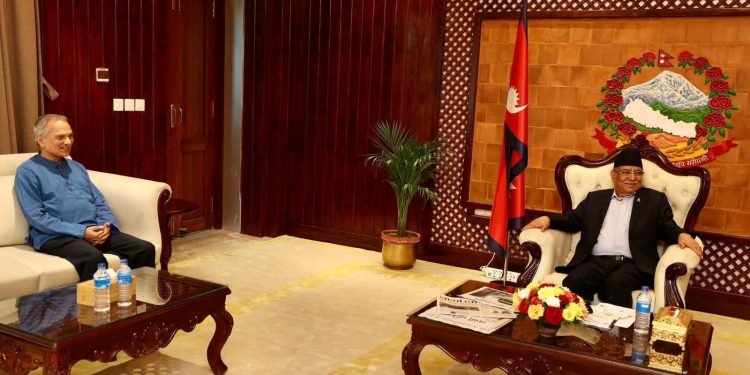 PM Dahal, NSP Chair Bhattarai hold meeting