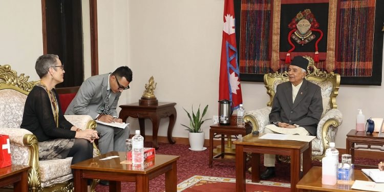 Swiss Ambassador’s farewell call on Prez Paudel