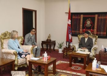 British Ambassador Pollitt pays courtesy call on President Paudel