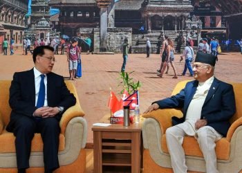 UML Chair Oli and CPC leader Yuan meet