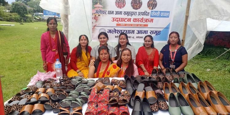 Mother group produces sandal