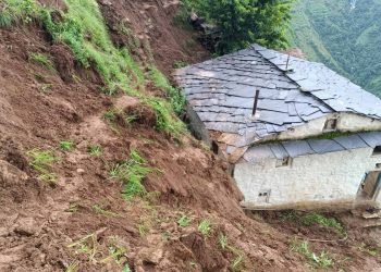 Two houses collapse due to rain in Baglung