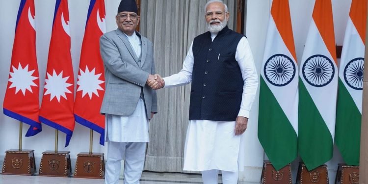 PM Dahal and his Indian counterpart Modi in conversation