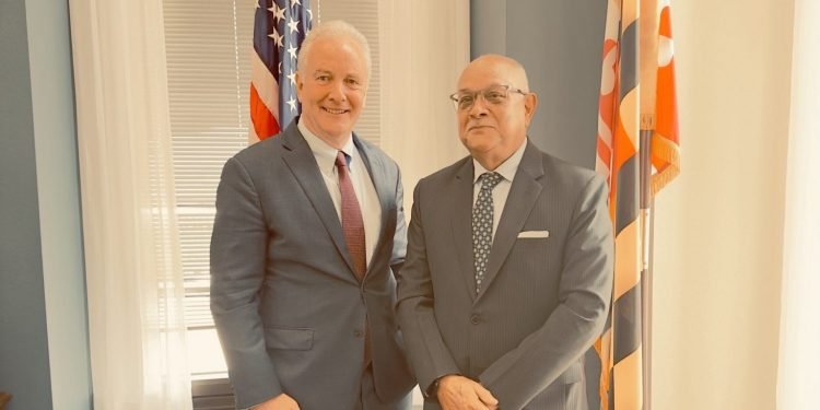Senator Hollen and Ambassador Khatri discuss bilateral relations and aid
