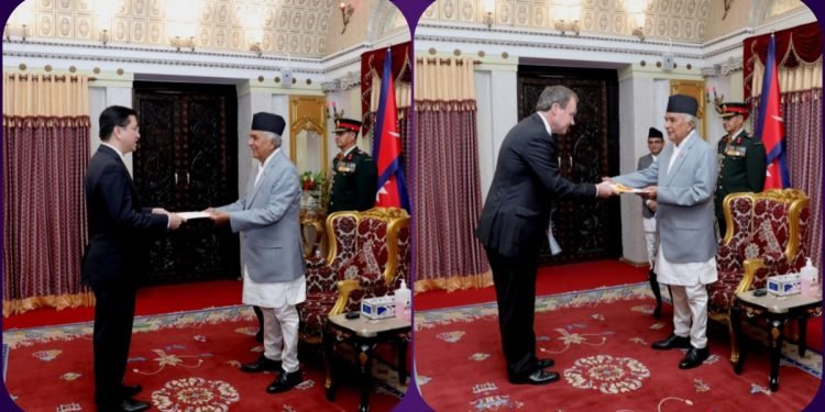 Ambassadors of UK, Vietnam present letters of credence to President Paudel