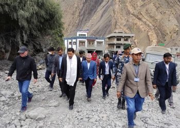 DPM Shrestha pledges to restore flood-hit Kagbeni with much priority