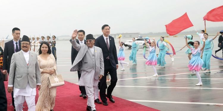 PM Dahal arrives in China, scheduled to attend various programmes