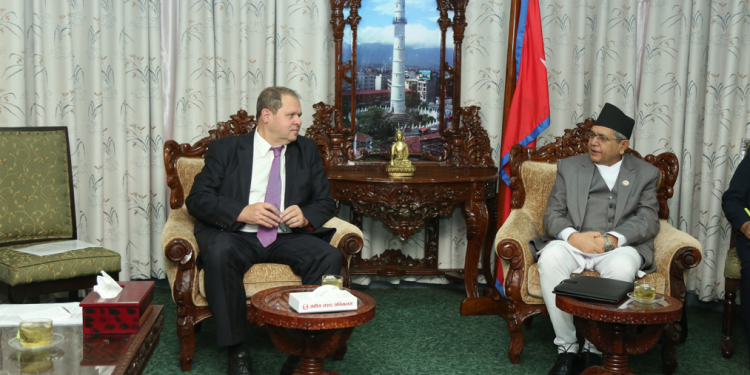 Russian ambassador calls on Speaker Ghimire