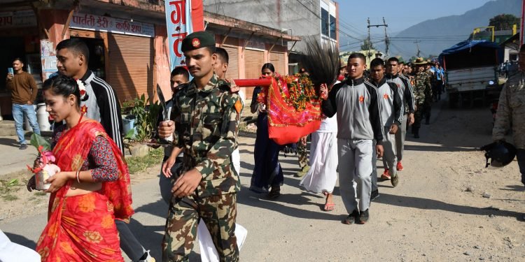 Phulpati dispatched towards Kathmandu from Gorkha Durbar