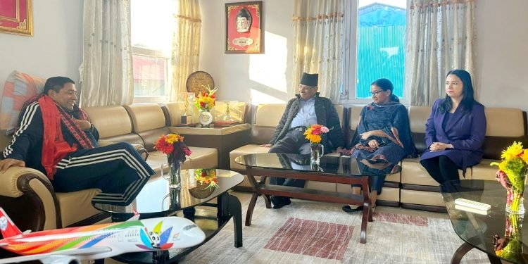 PM Dahal enquires about DPM Shrestha’s health status