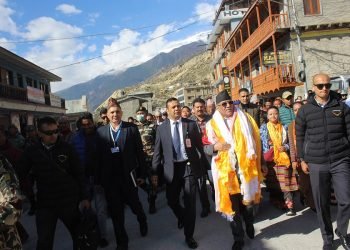 Prime Minister Dahal arrives Mustang