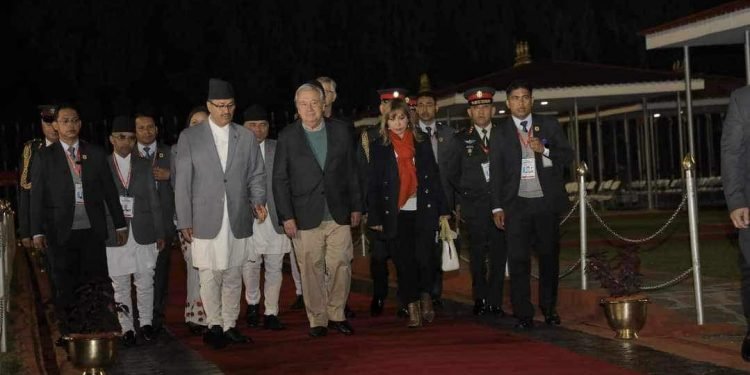 UN Secretary-General Guterres arrives in Kathmandu