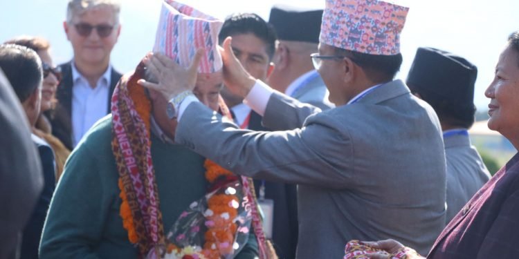 UN Secretary-General lands in Pokhara