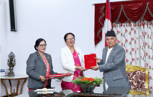 Two commissions present their annual reports before President Paudel