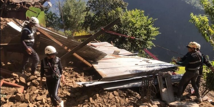 Joint team of VCN, RNA 16 launch rescue operations, relief distribution in quake-hit Jajarkot