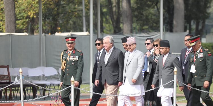 Secretary-General Guterres bidden farewell, leaves Kathmandu after wrapping up official visit