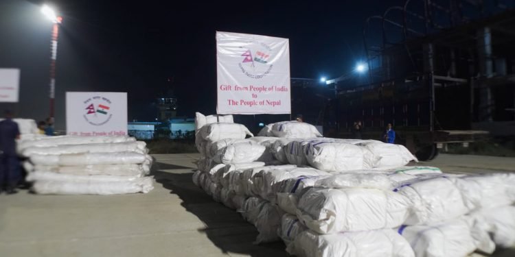 Handing over of 2nd consignment of earthquake relief materials to the Government of Nepal