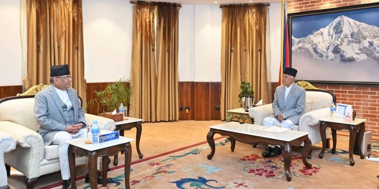 President Paudel and PM Dahal meet
