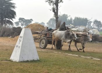 71 border pillars of no-men’s land being repaired
