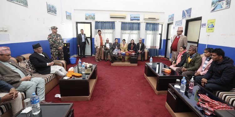 PM Dahal arrives Dhangadhi