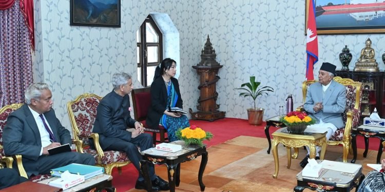 Indian External Affairs Minister pays courtesy call on President Paudel