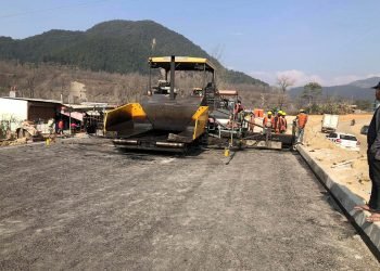 Muglin-Pokhara road: Blacktopping using asphalt technology starts in west section