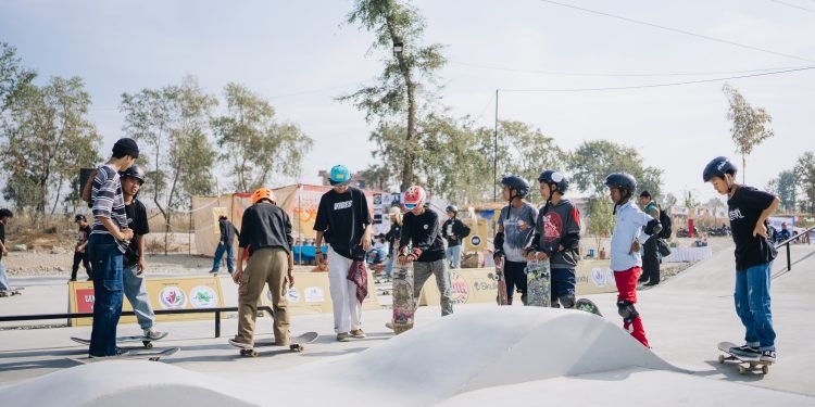 Skateboarding attracting Nepali youths