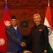 Visiting Indian External Affairs Minister Jaishankar meets with UML Chair Oli