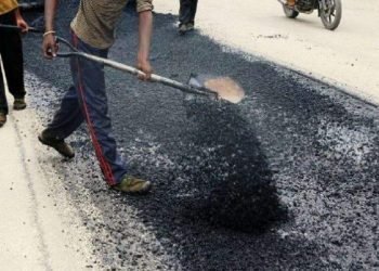 Different road sections along Rapti highway being upgraded