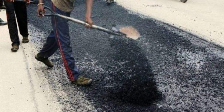 Different road sections along Rapti highway being upgraded