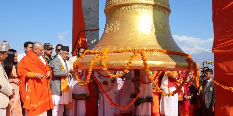 President inaugurates consecration of ‘Muktinath Mahaghanta’ at Panchakot